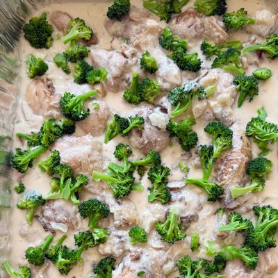 Alfredo Pasta Sauce: decorate with blanched green vegetables such as broccoli, spinach, or herbs like parsley,